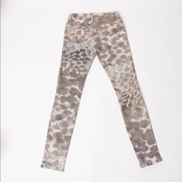 Alice and Olivia jeans size 2 animal print skinny - Picture 5 of 6